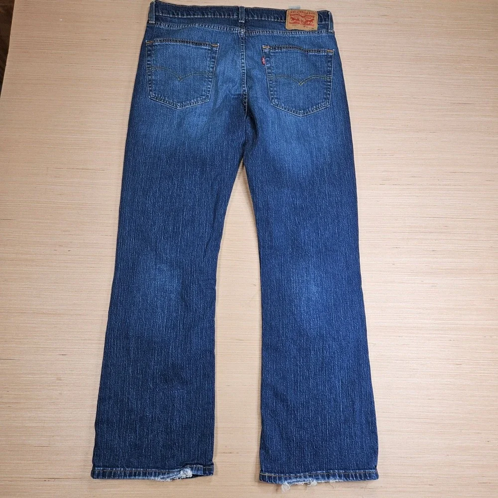 Levi's 527 Bootcut Jeans Mens 36x32 Fit 36x30 Blue Denim Stretch Casual Pants